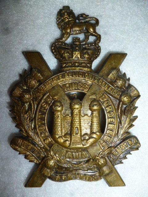 The King's Own Scottish Borderers Victorian QVC HPC Badge, KK 313